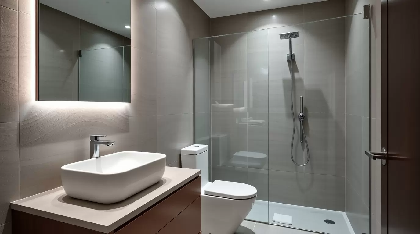 Vorteile eines Umbaus von Badewanne zur Dusche, dargestellt in einem modernen Badezimmer.