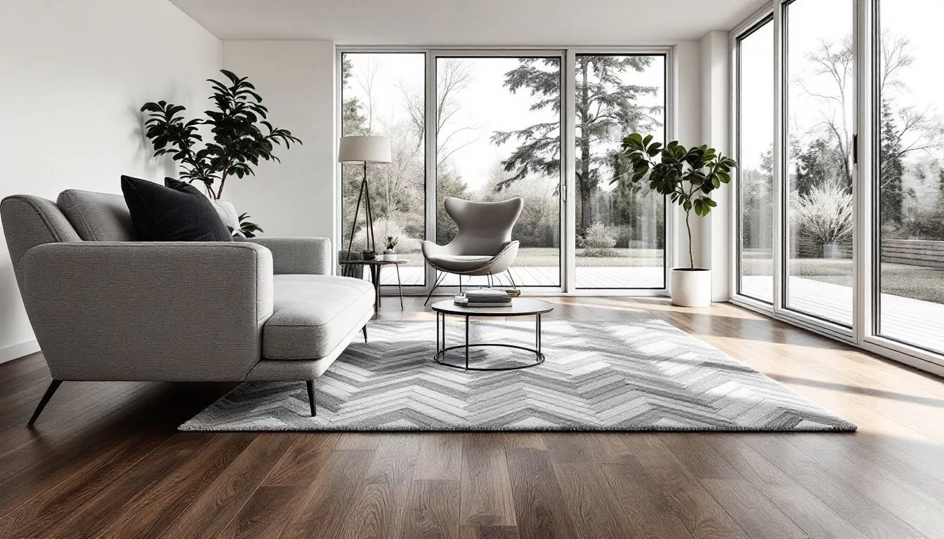 Feinsteinzeug-Fliesen in Holzoptik.