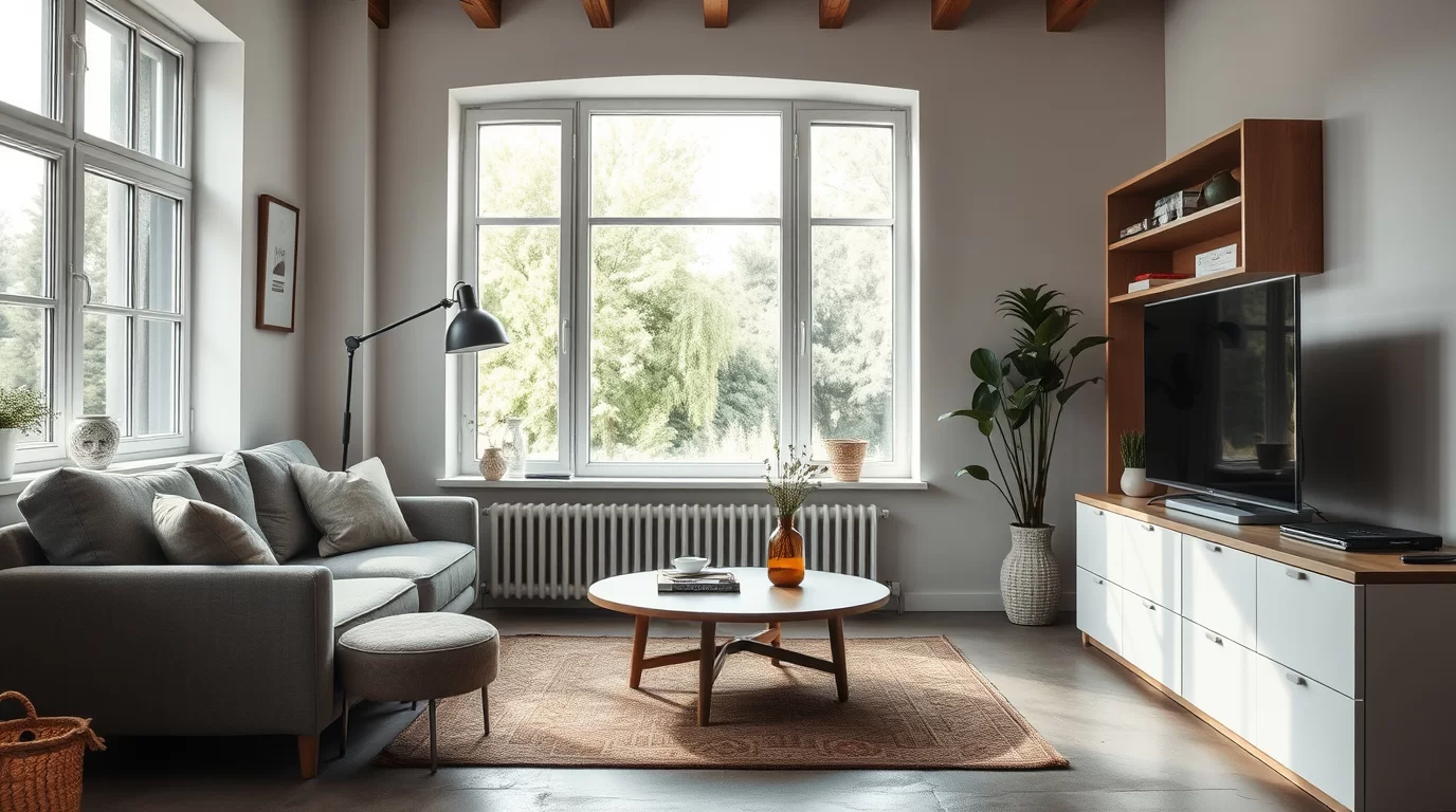 Wohnraum mit Estrichboden