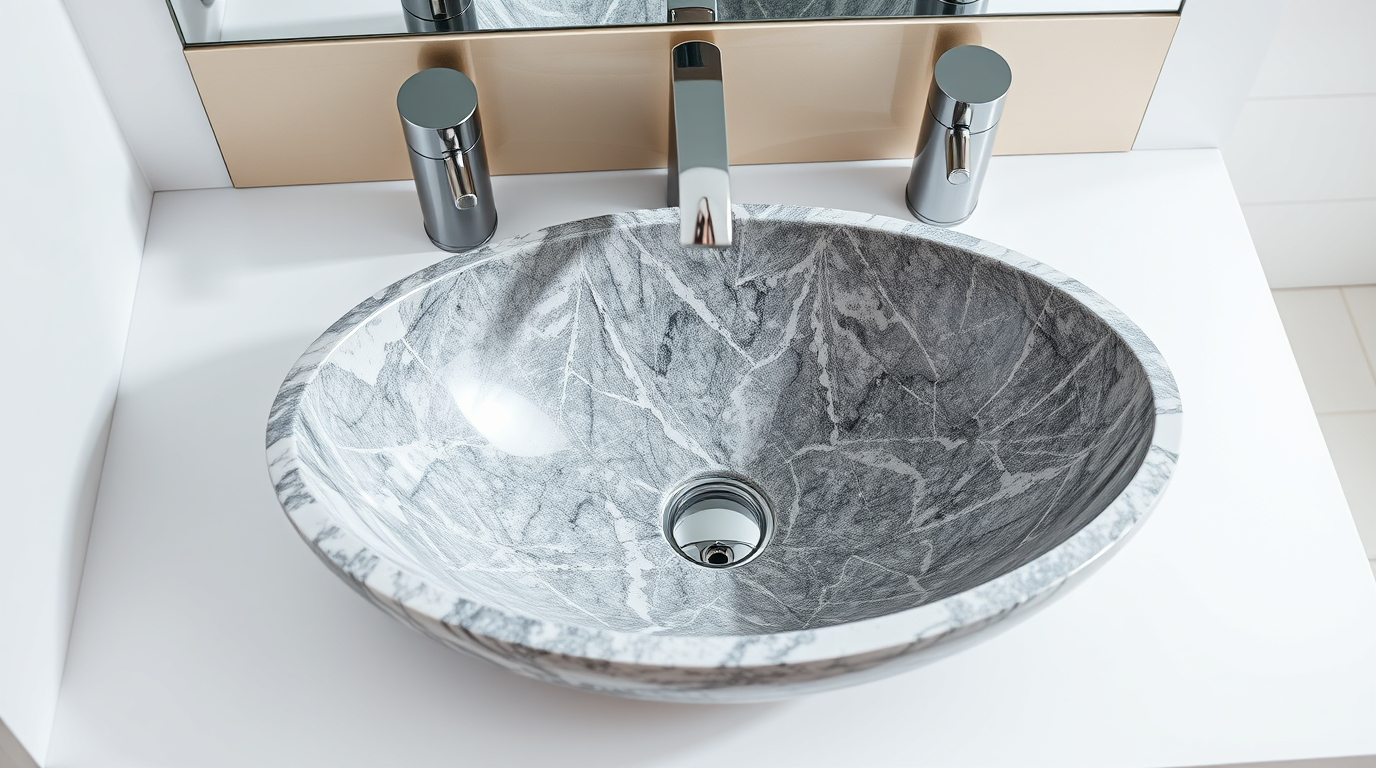 Ovale-Waschbecken-Schale