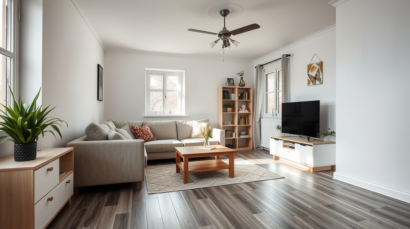 Wohnraum mit Vinylboden