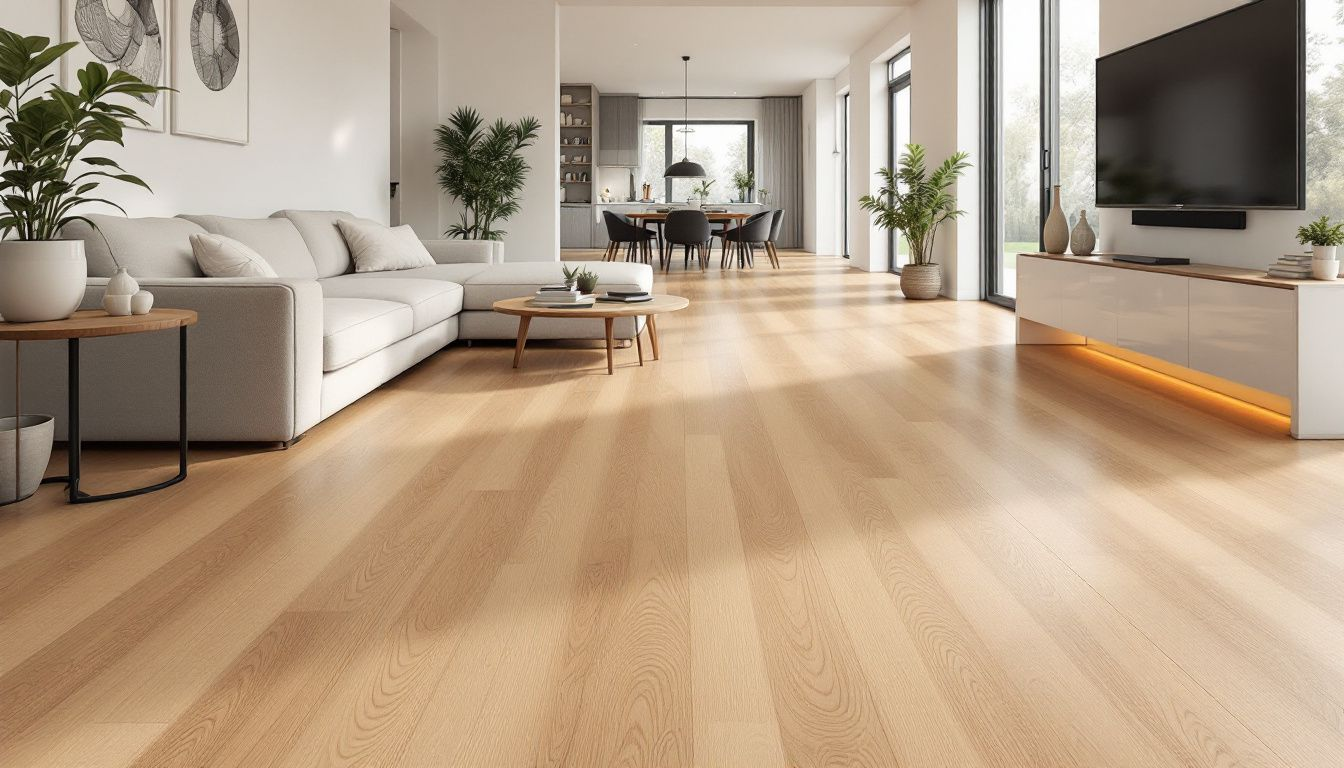 Vorteile der Fußbodenheizung unter Laminat, die Wärmeverteilung und den Komfort zeigen.