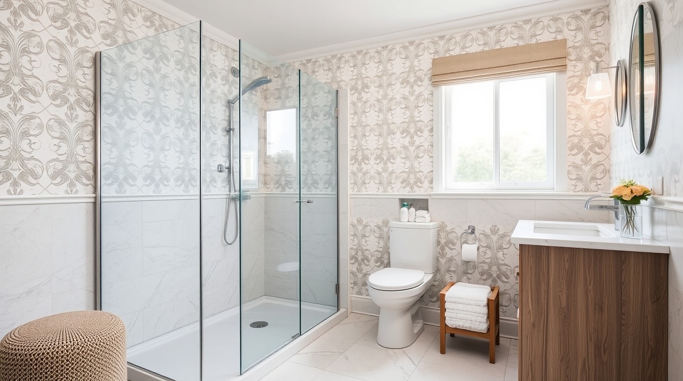 Badezimmer mit Fußbodenheizung