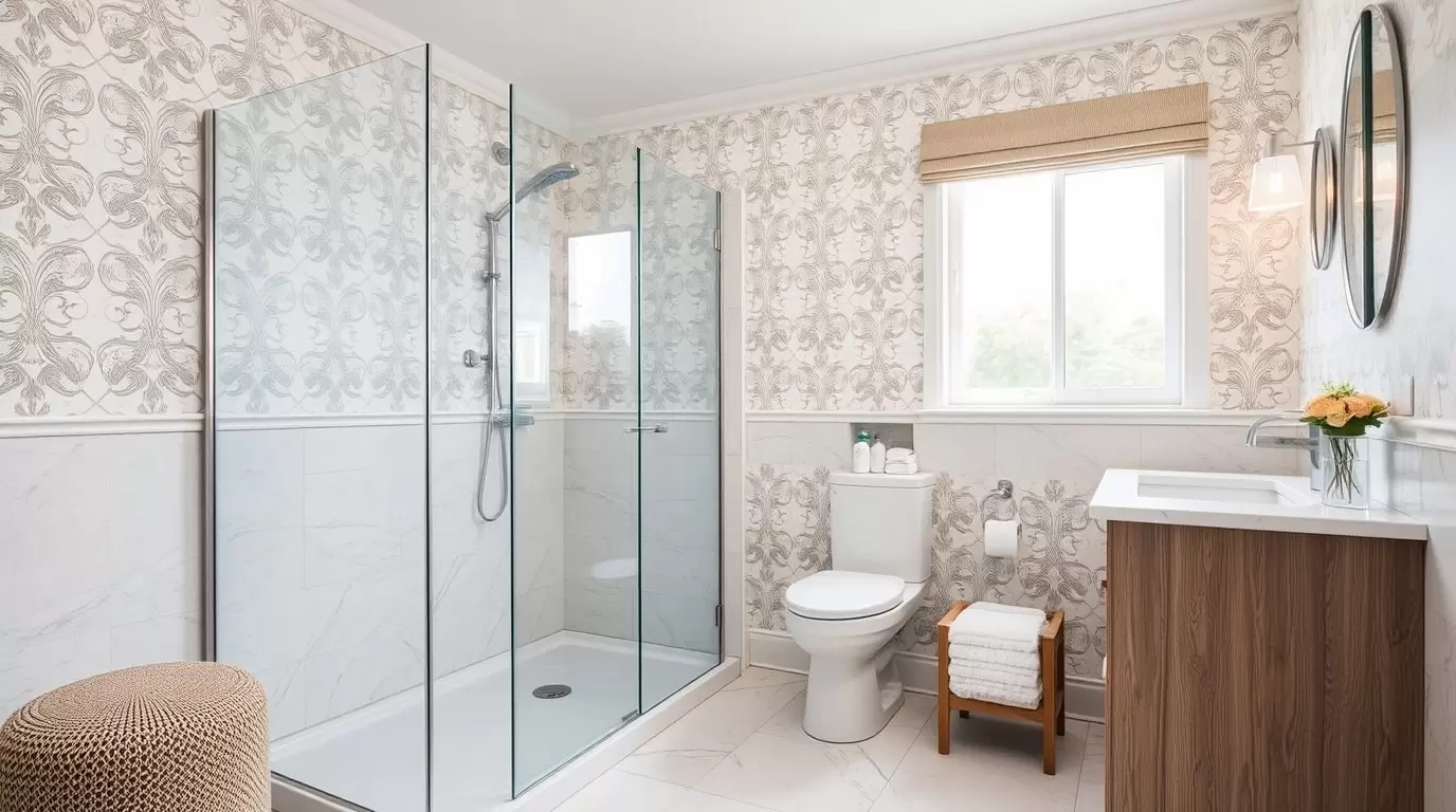Badezimmer mit Fußbodenheizung