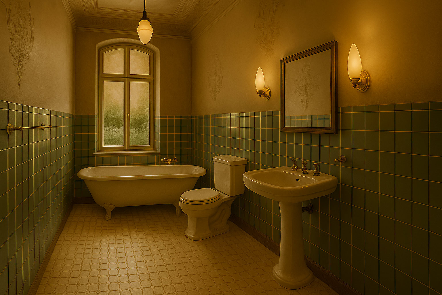 Ein charmantes altbau Badezimmer mit modernen Elementen
