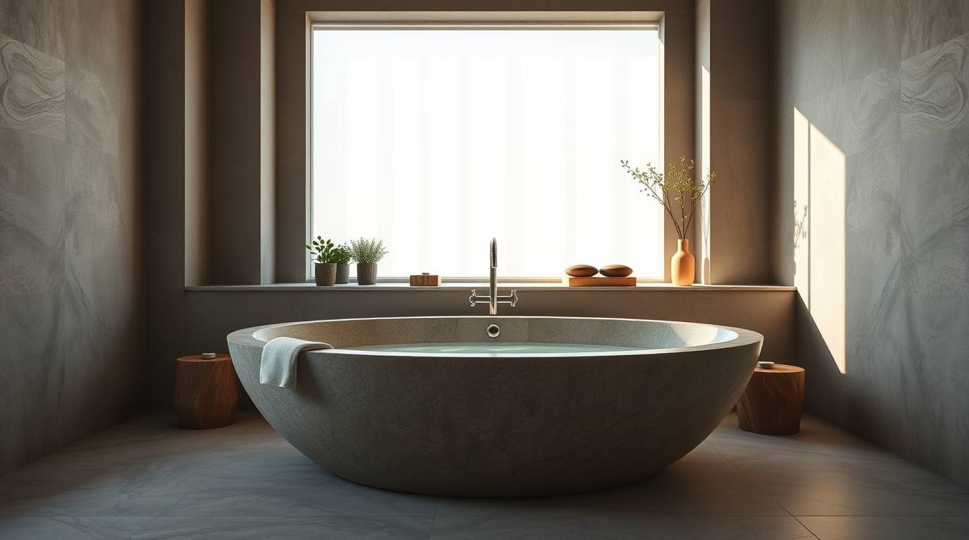Naturstein-Badewanne