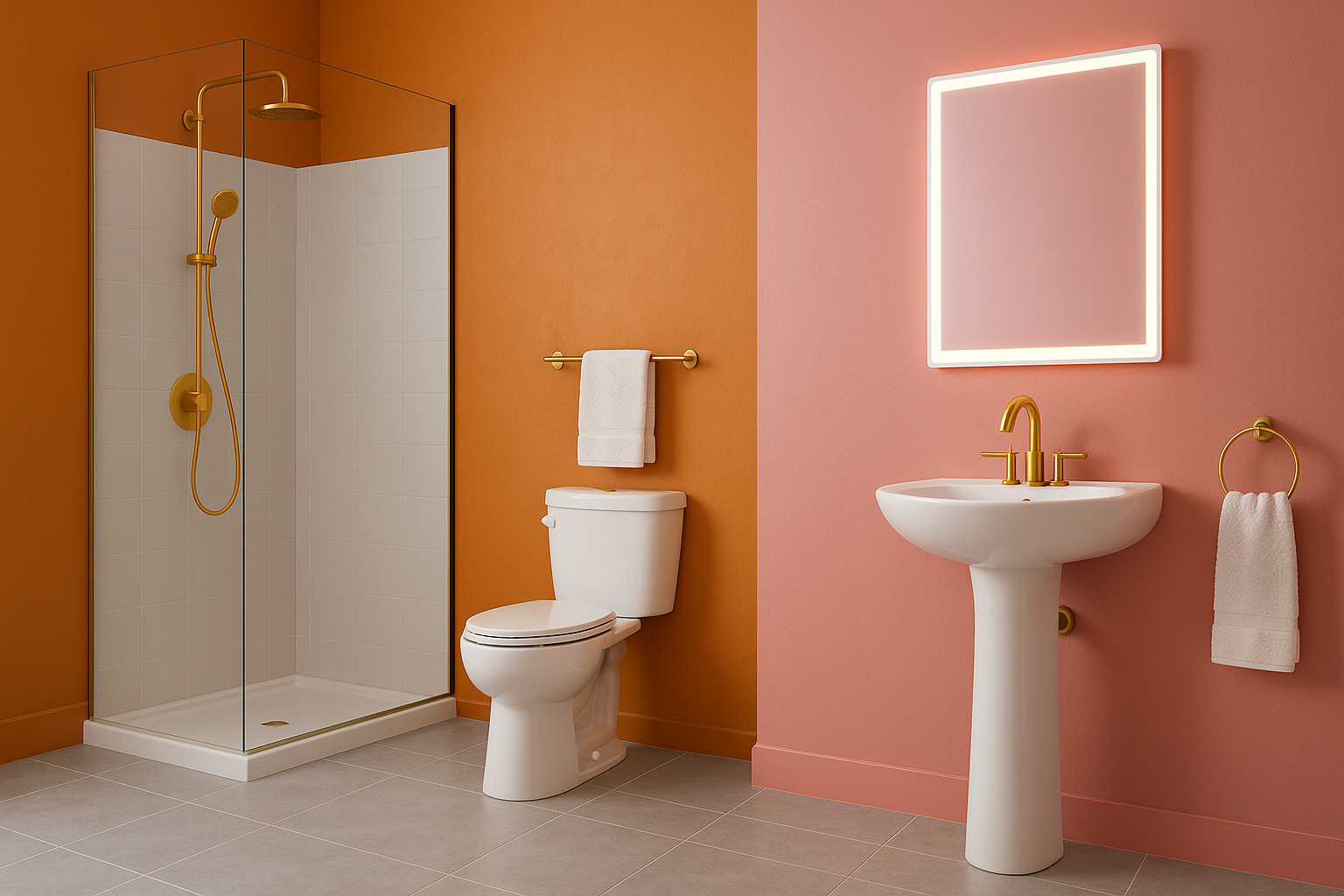 Wandgestaltung im Badezimmer