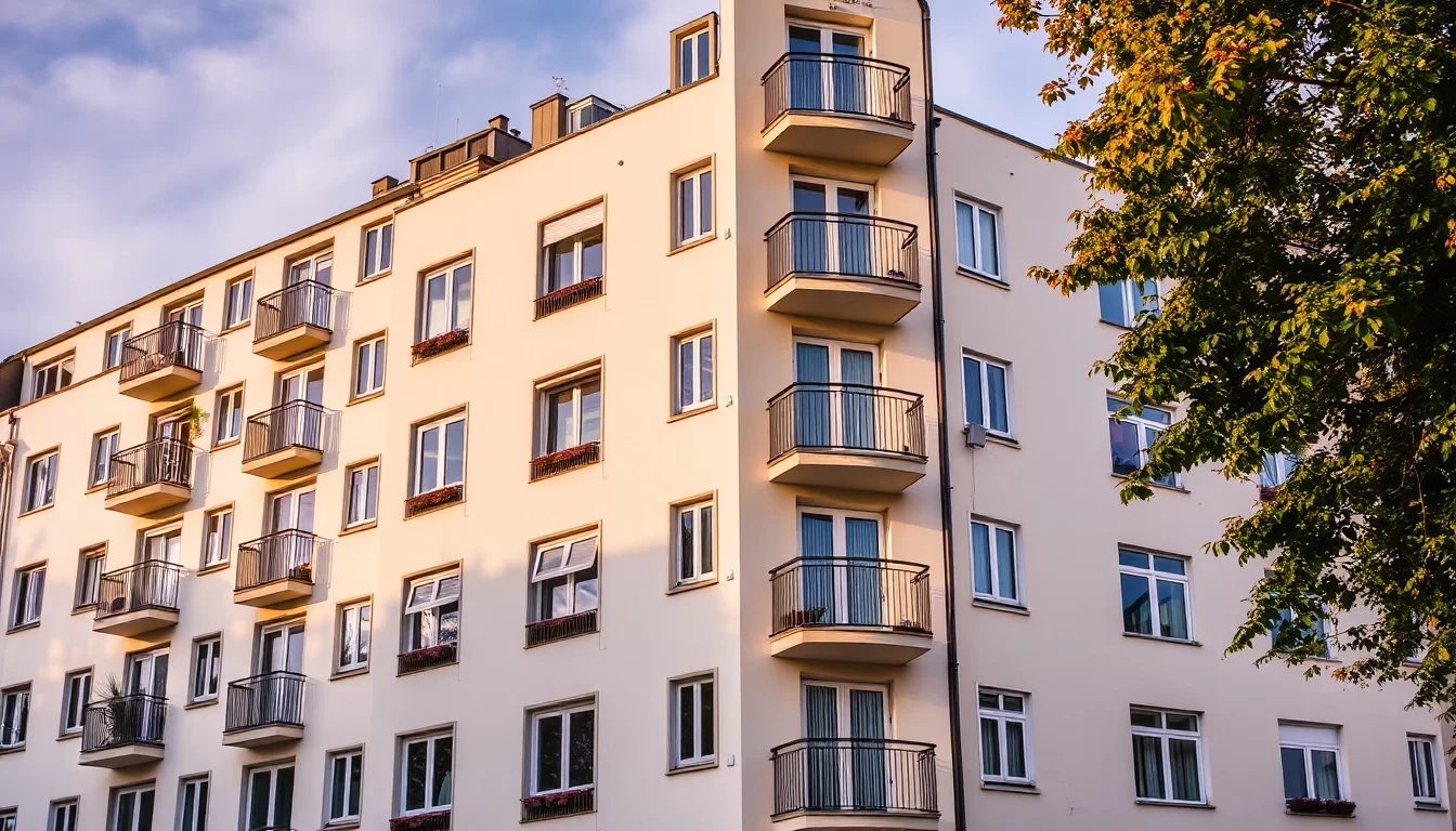 Ein Mehrfamilienhaus