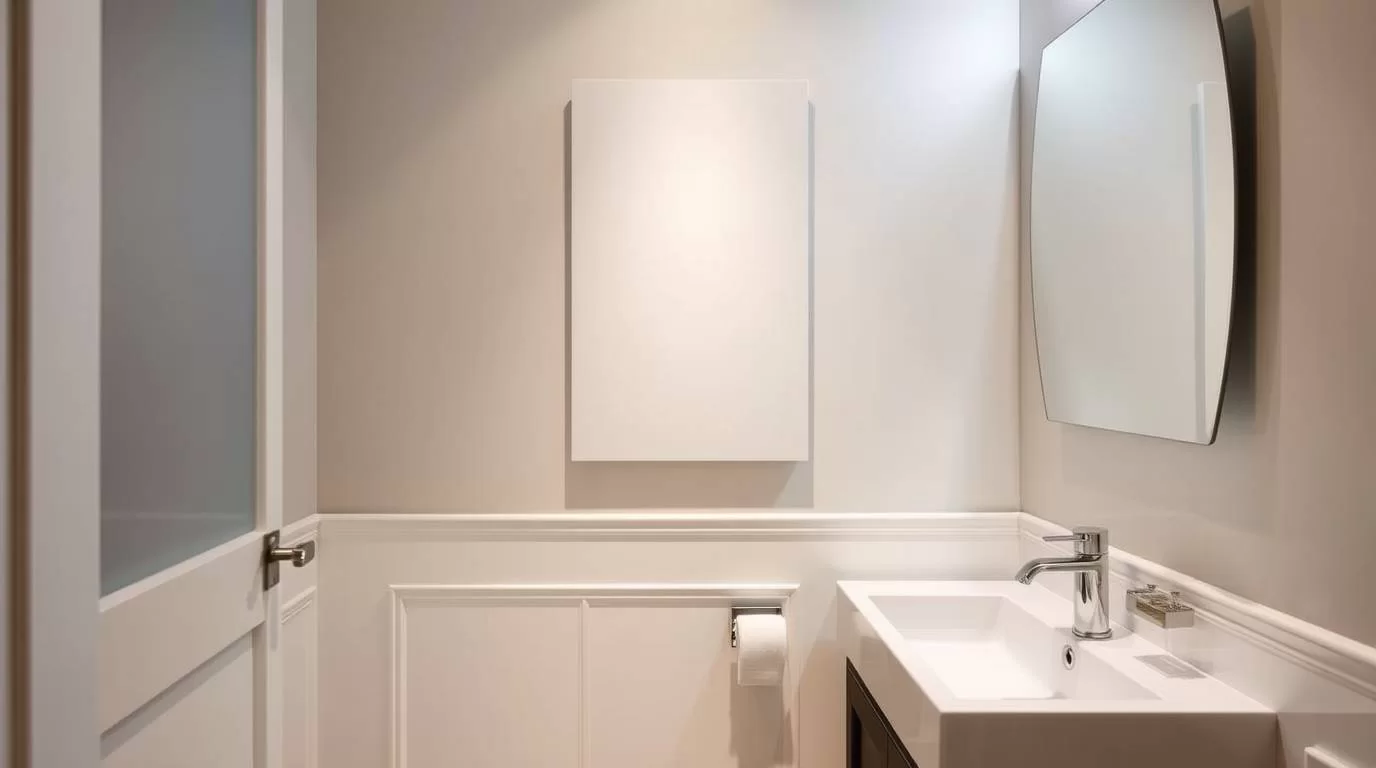 Moderne Infrarotheizung im Badezimmer