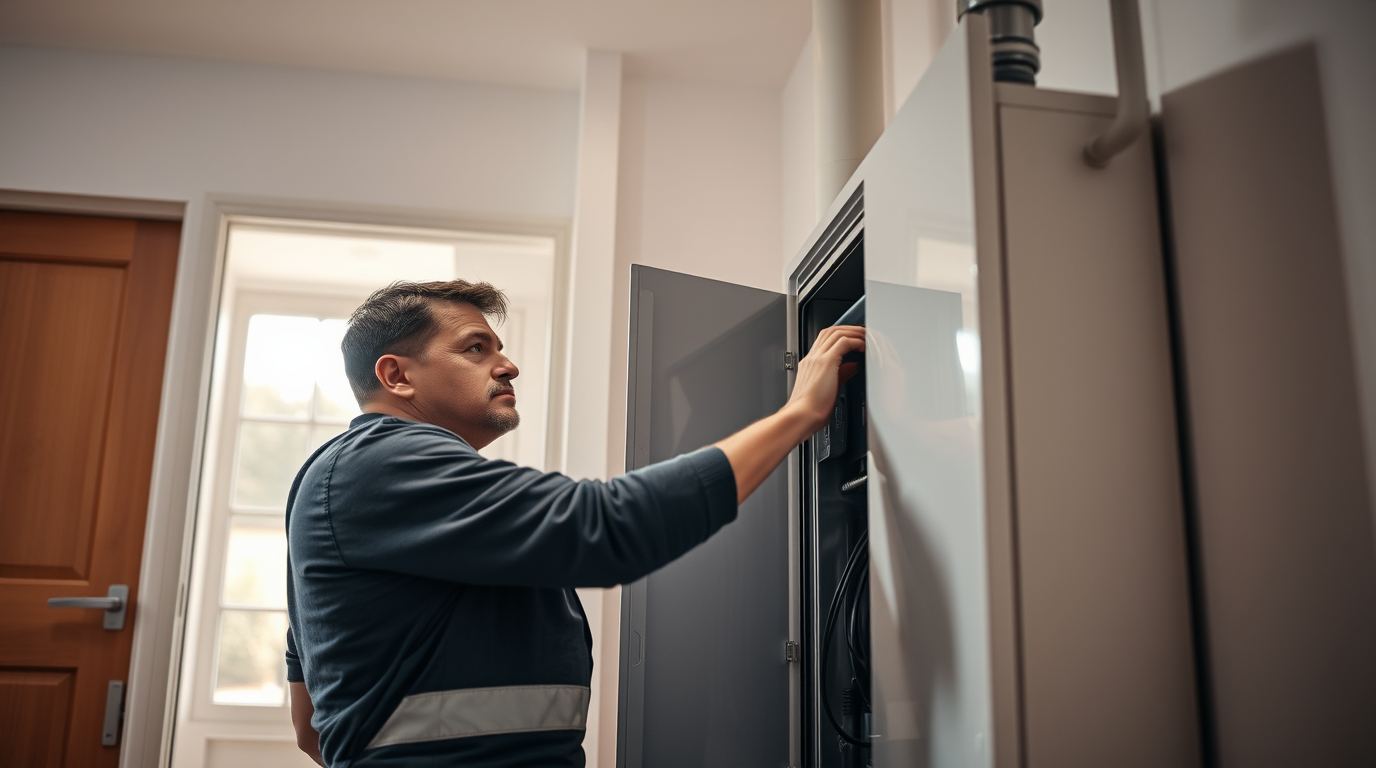 Illustration einer alten elektrischen Anlage in einem Altbaus