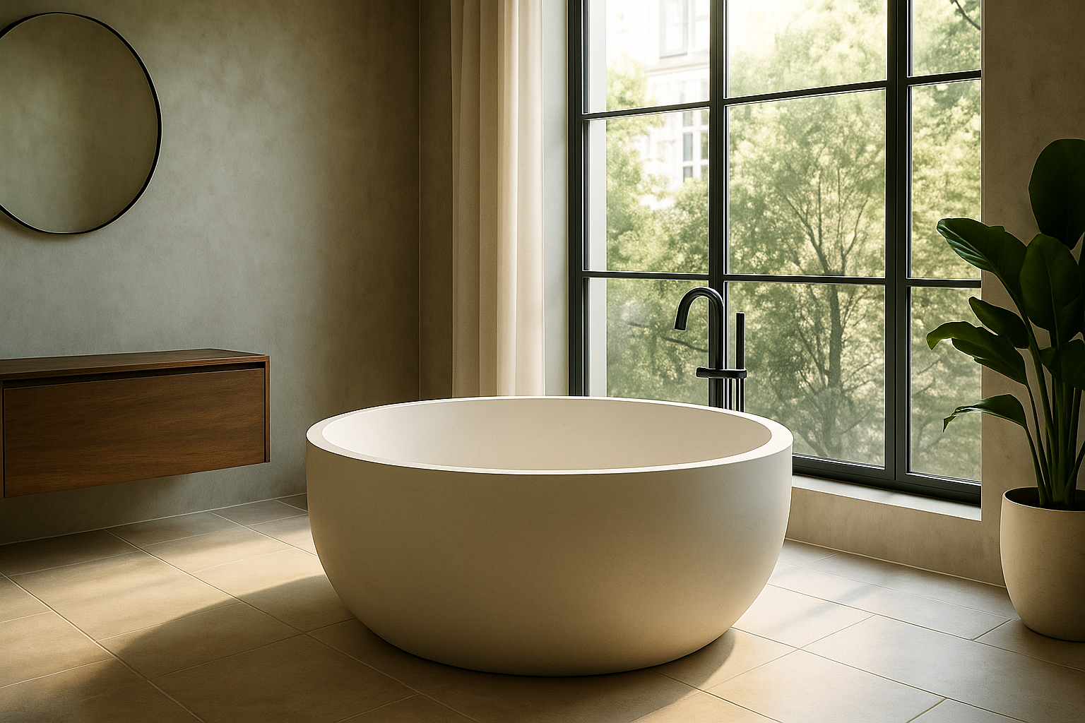 Runde Badewanne