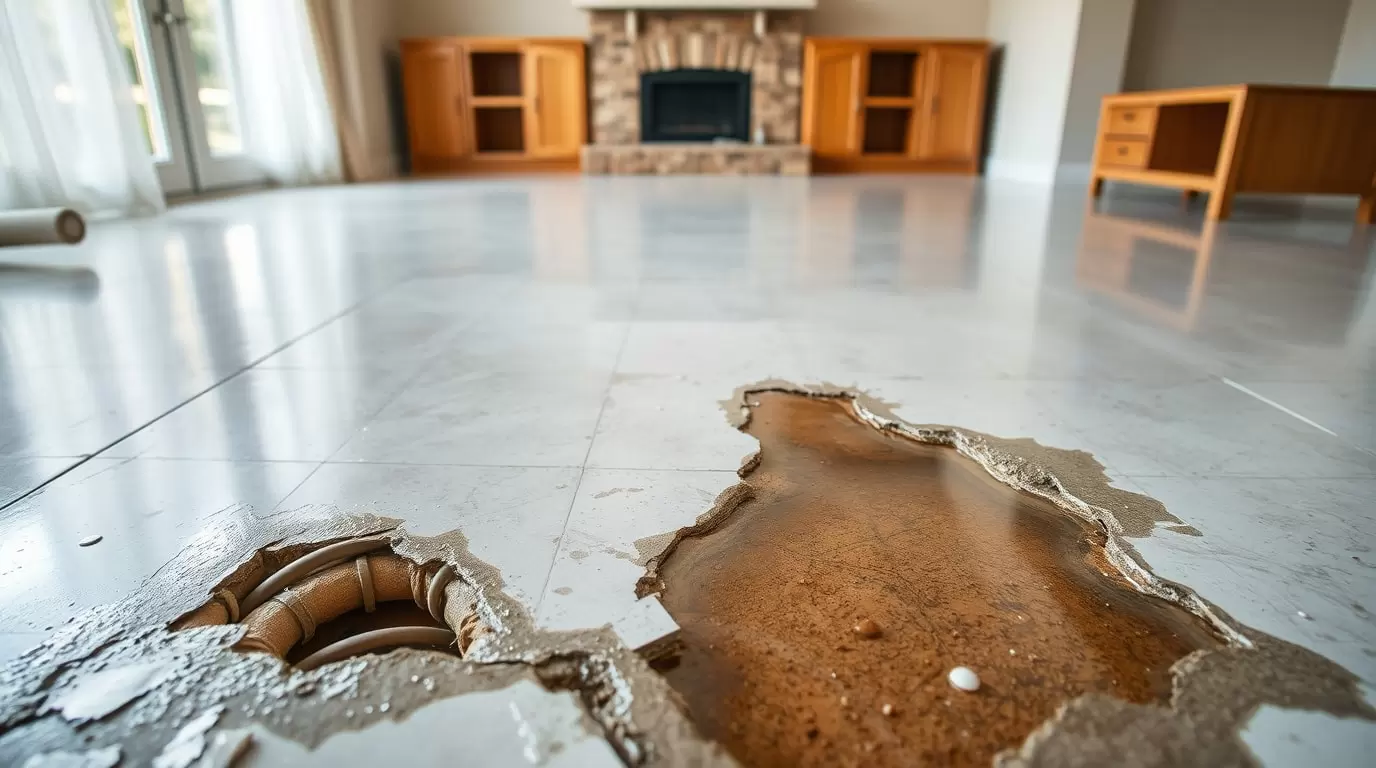 Wasserschaden durch ein undichtes Rohr