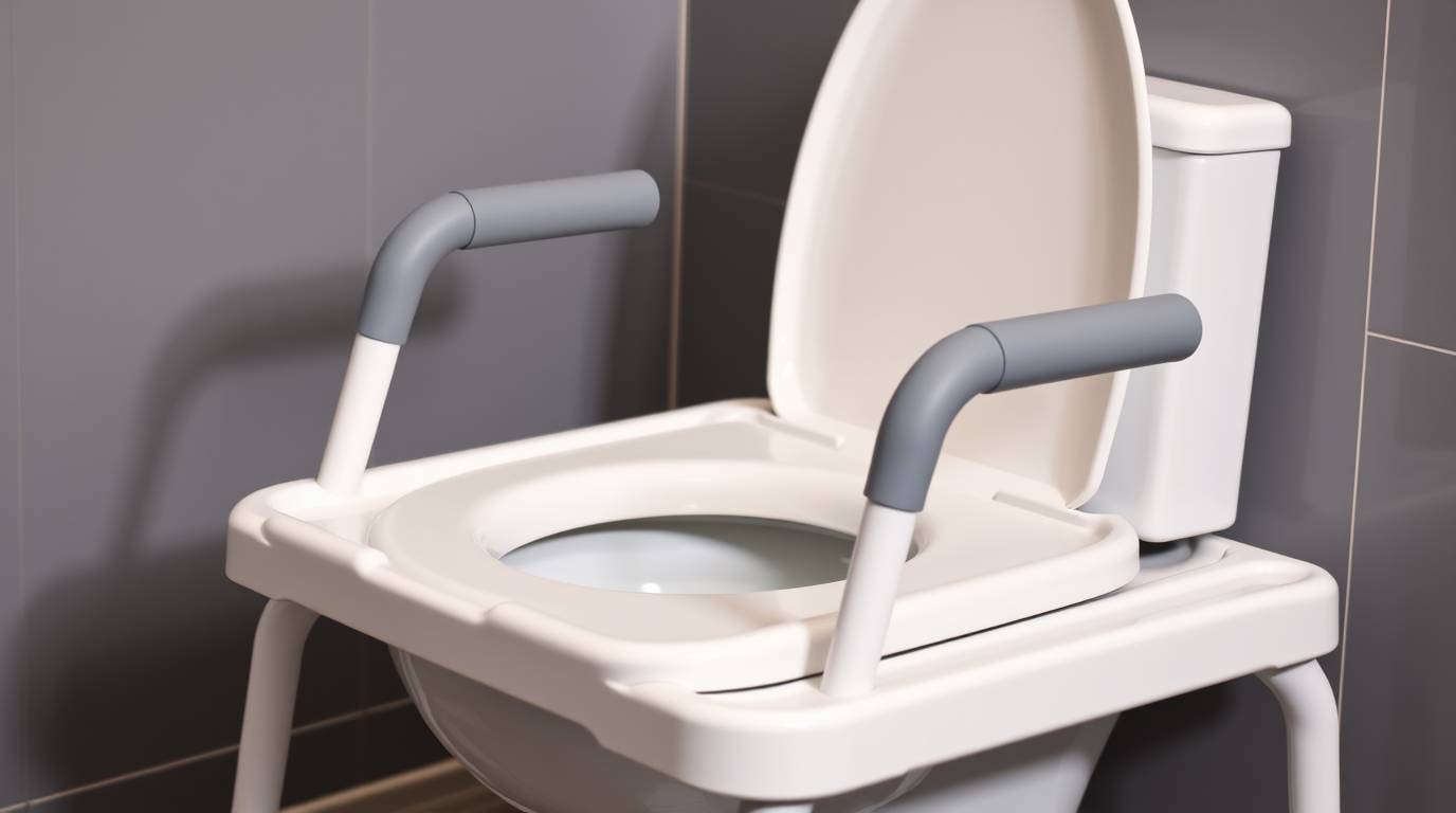 Illustration einer erhöhten Toilette für mehr Komfort und Sicherheit