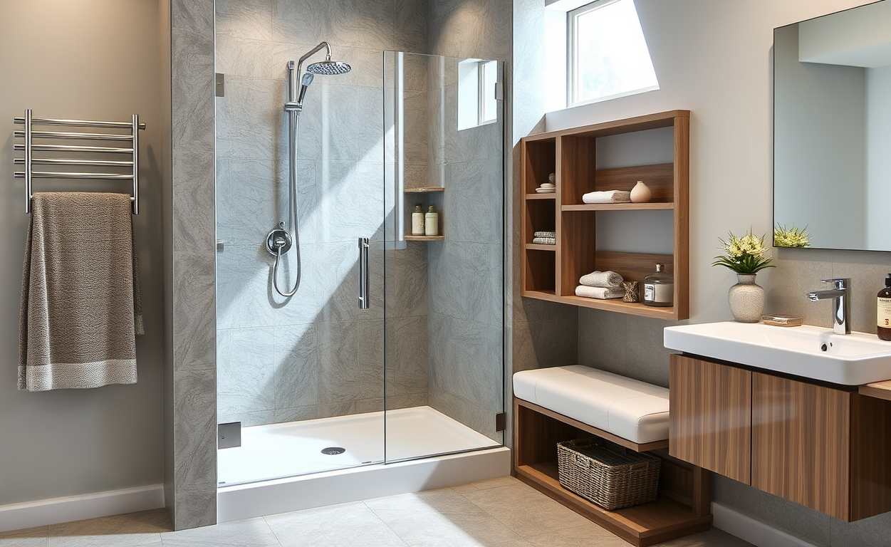 Pflegeleichte Dusche