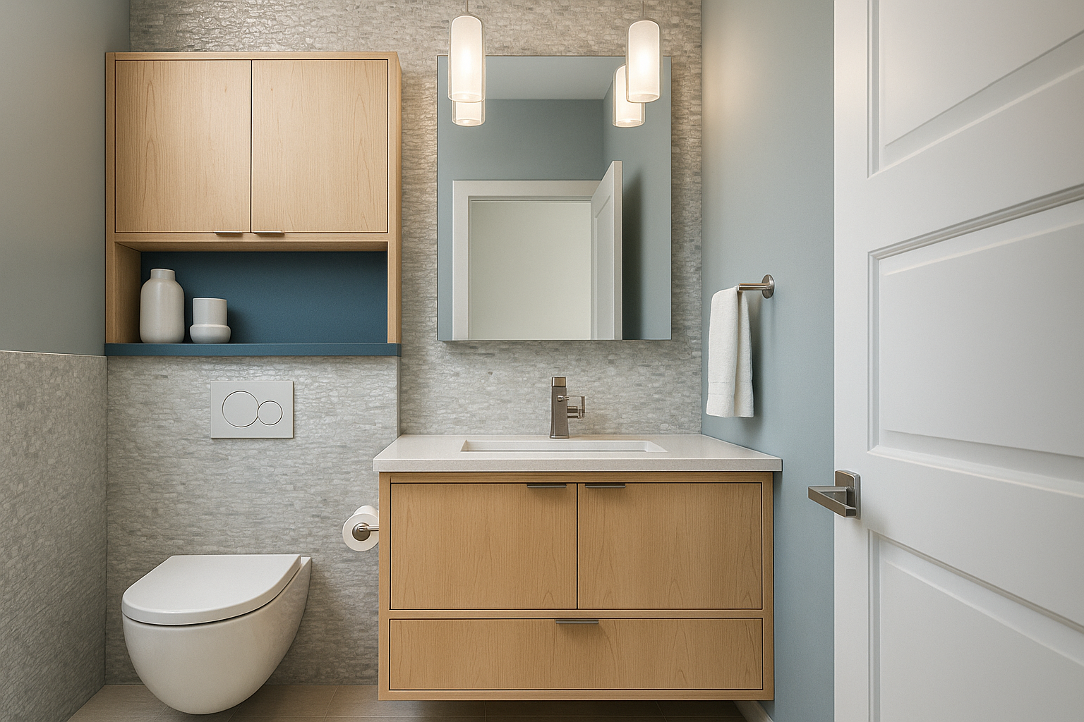 Platzsparende Toilette