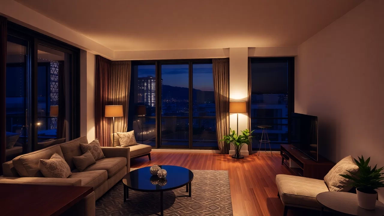 Wohnzimmer mit Fußbodenheizung