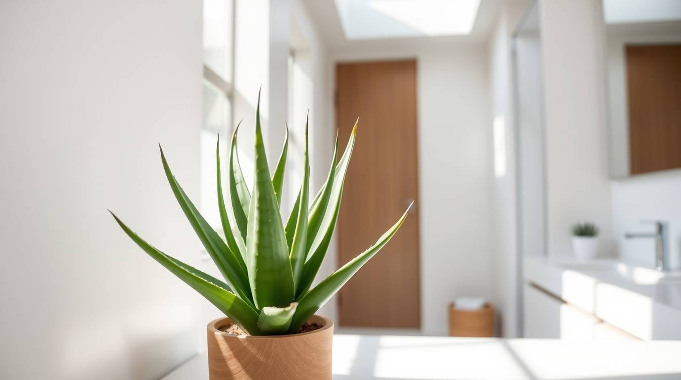 Badezimmer mit Aloe vera
