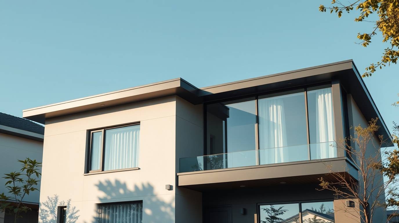 Haus mit Flachdach