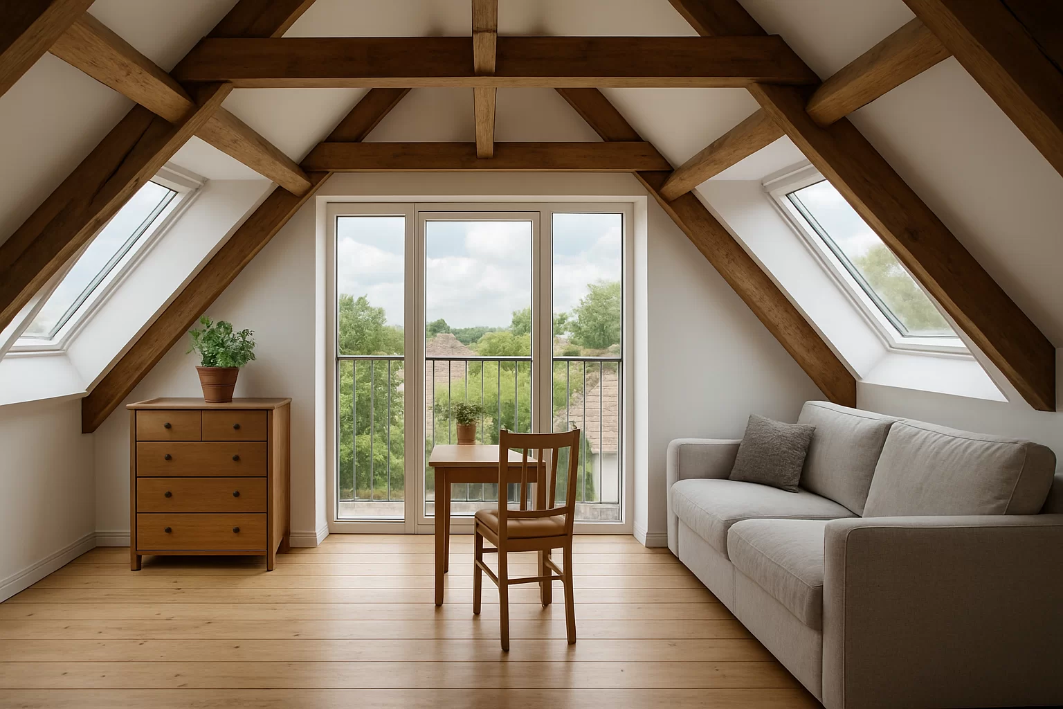 Fenster und Türen im Dachgeschoss - Belichtung und Belüftung