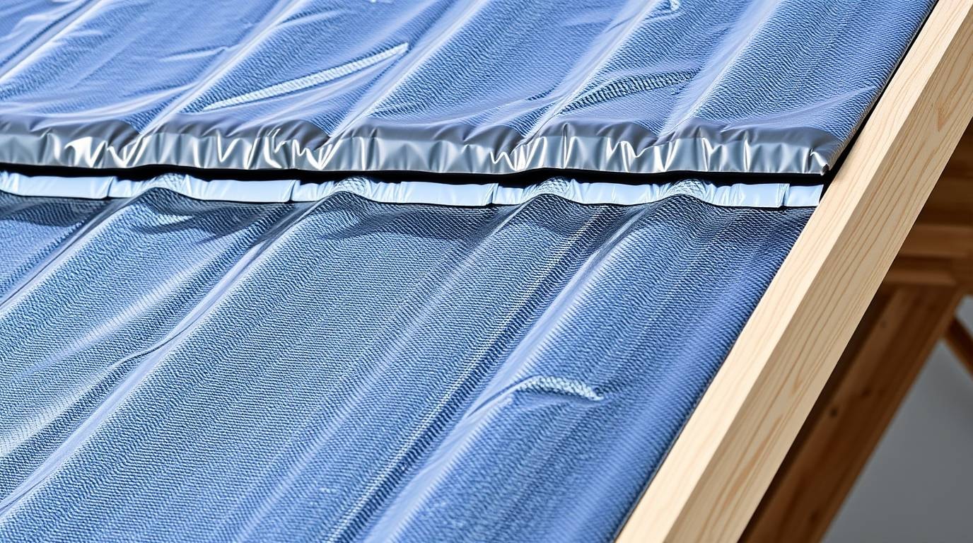 Illustration der fachgerechten Installation von Dampfbremsen