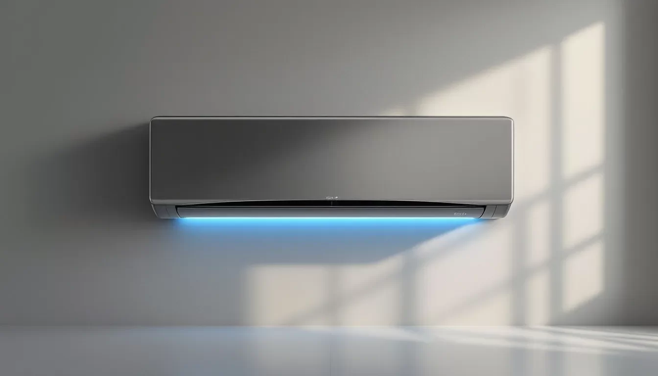 Ein Split-Klimagerät, das die Raumluft kühlt.