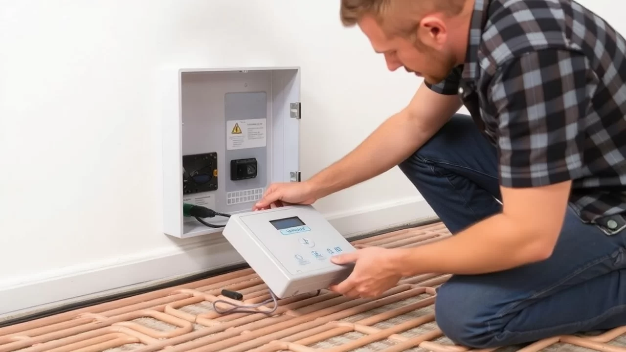 Ein Fachmann installiert ein RTL-Box