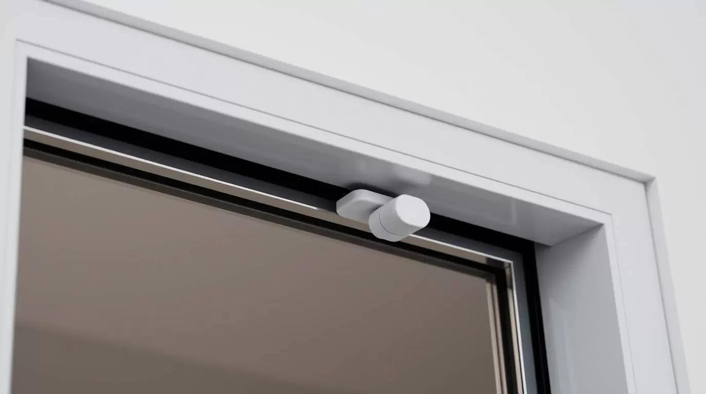 Illustration einer Fensteralarmanlage