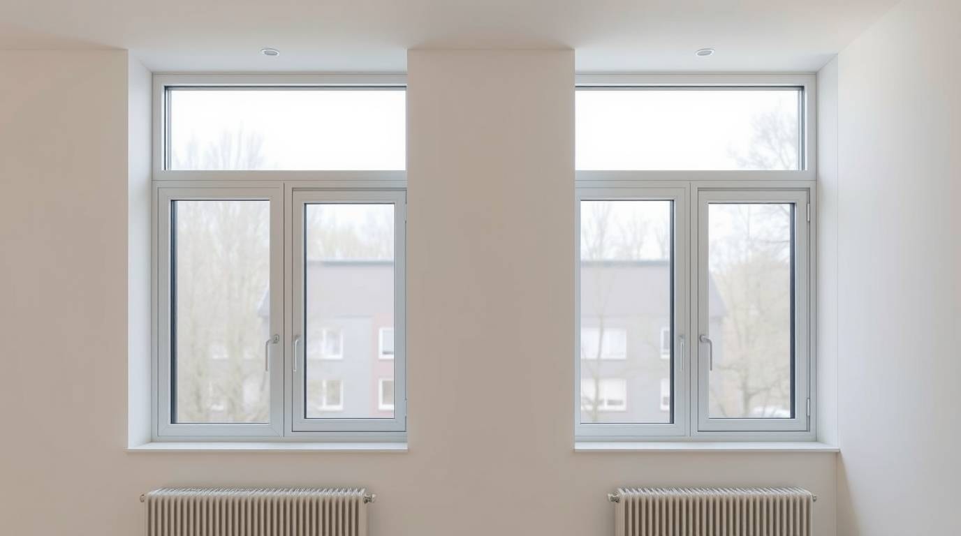 Aluminiumfenster in modernem Gebäude