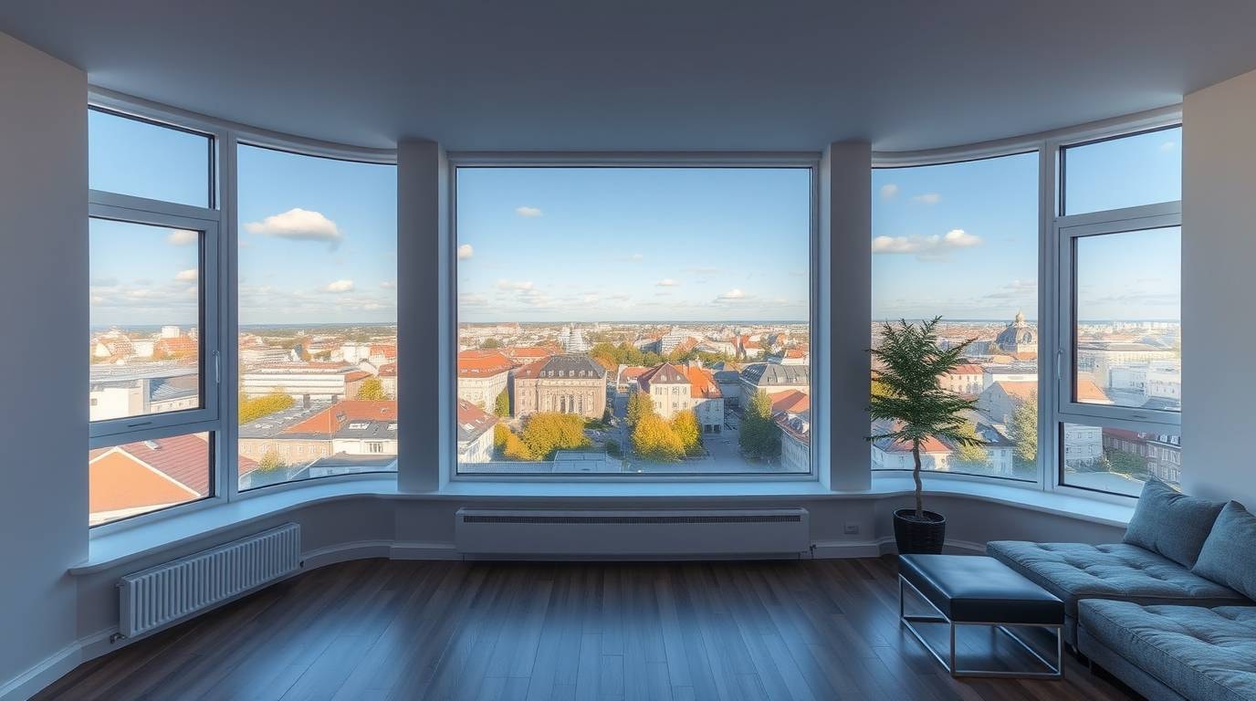 Panoramafenster im Wohnzimmer
