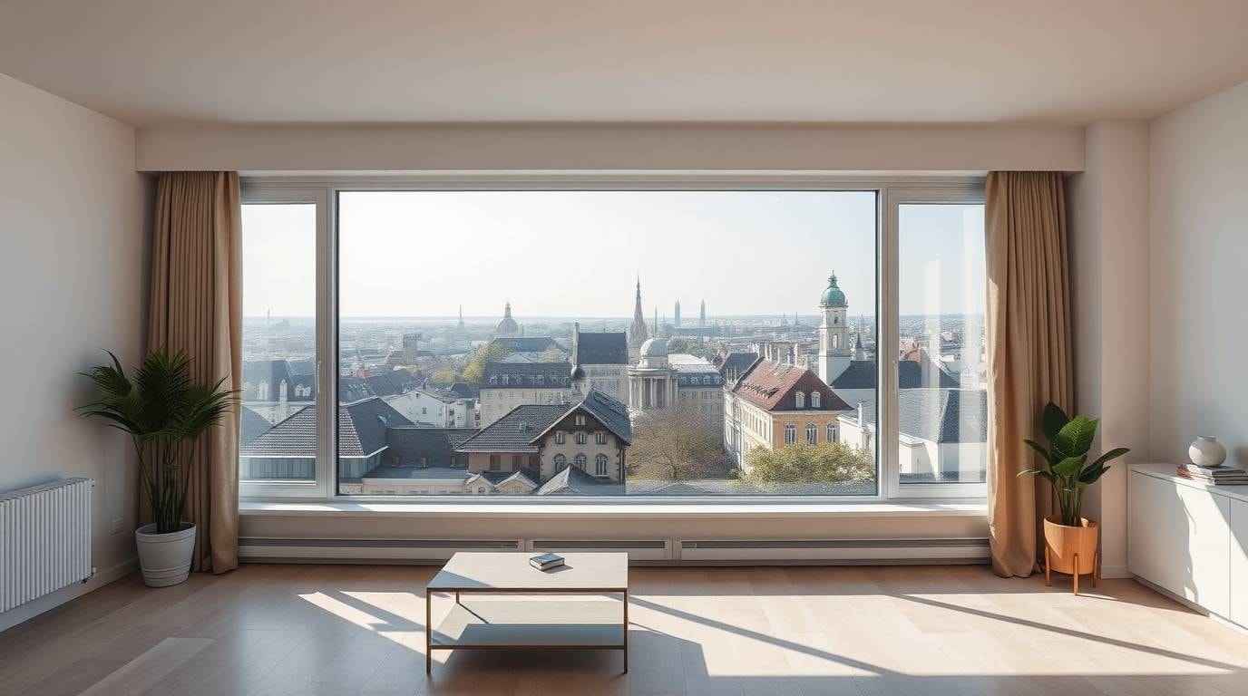 Optische Vergrößerung des Wohnraums durch Panoramafenster