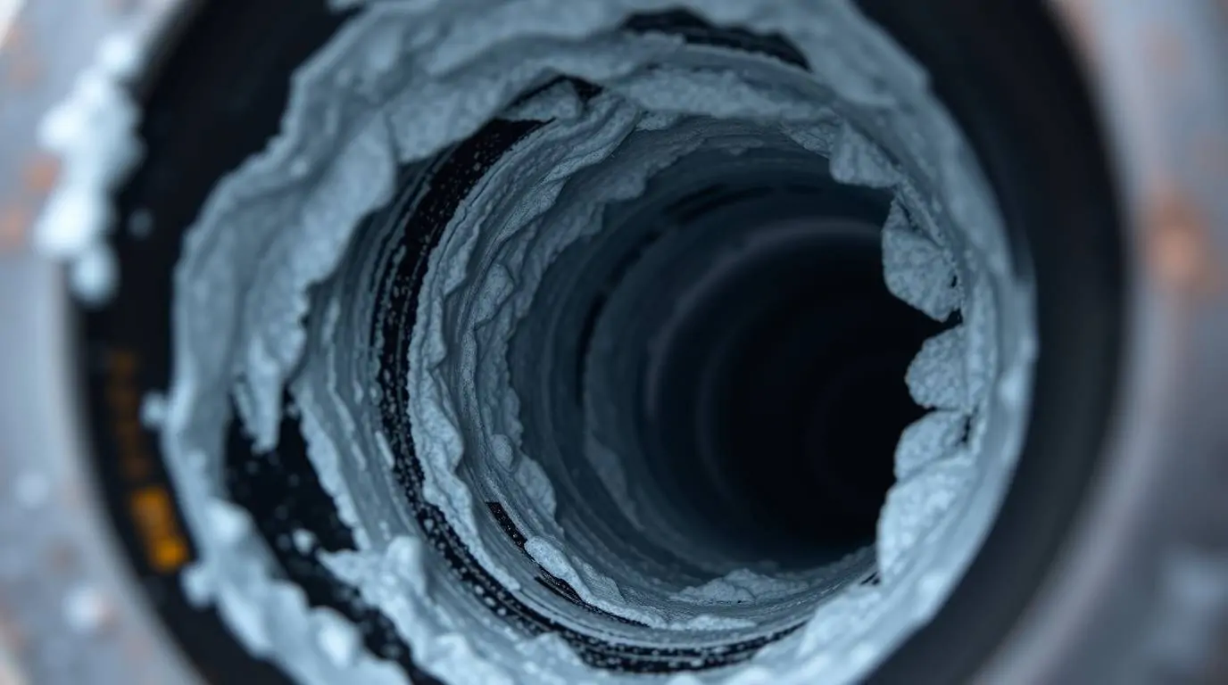 Kalkablagerungen in einer Waschmaschine