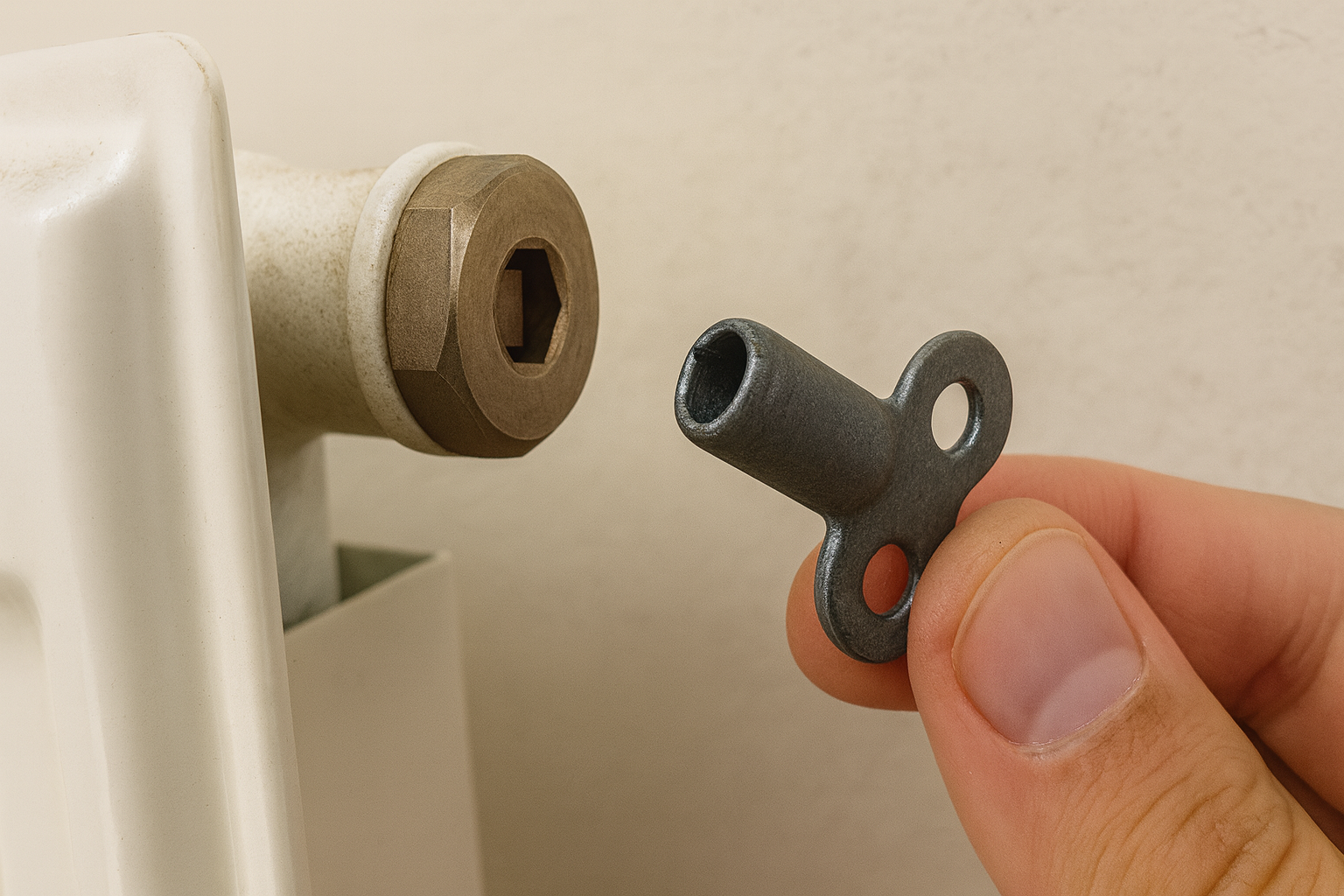 Entlüftung eines Heizkörpers