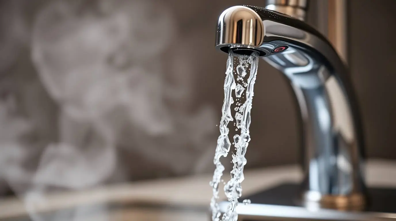 Illustration von Wassertropfen bei 60 Grad Celsius