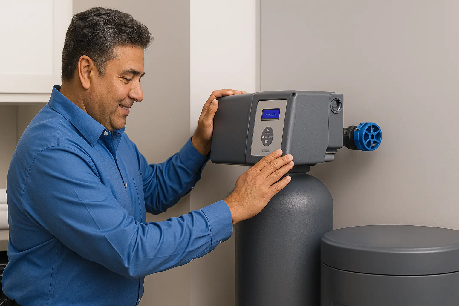 Wartung einer Entkalkungsanlage