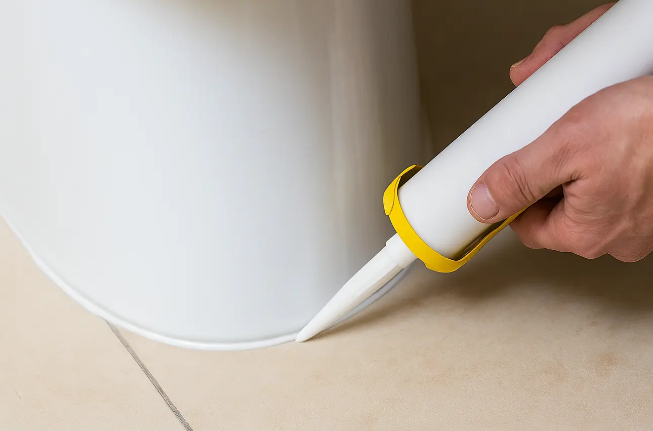 Abdichtung und Feinarbeit - Perfektes Finish für Ihr neues WC