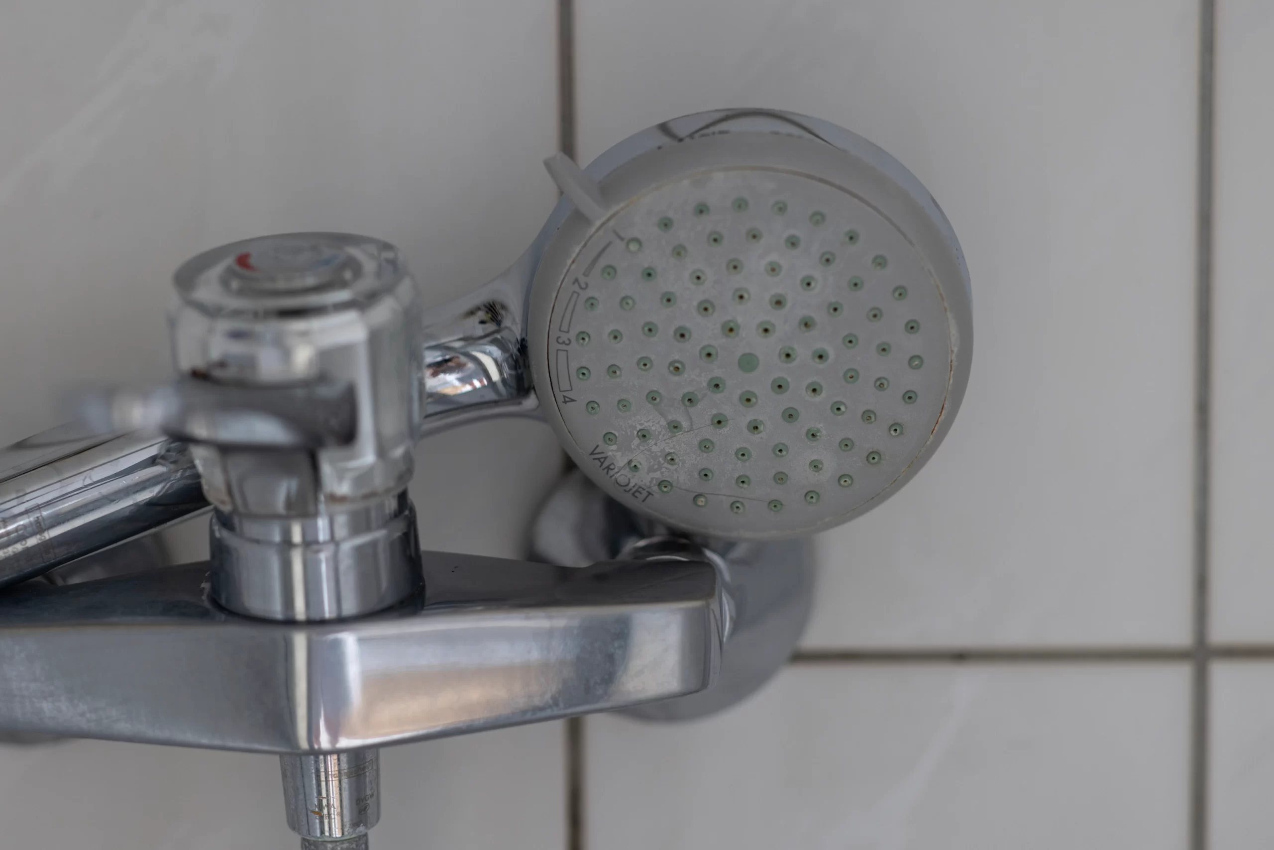 Duschkopf mit Kalkfilter, der Kalkablagerungen vorbeugt.